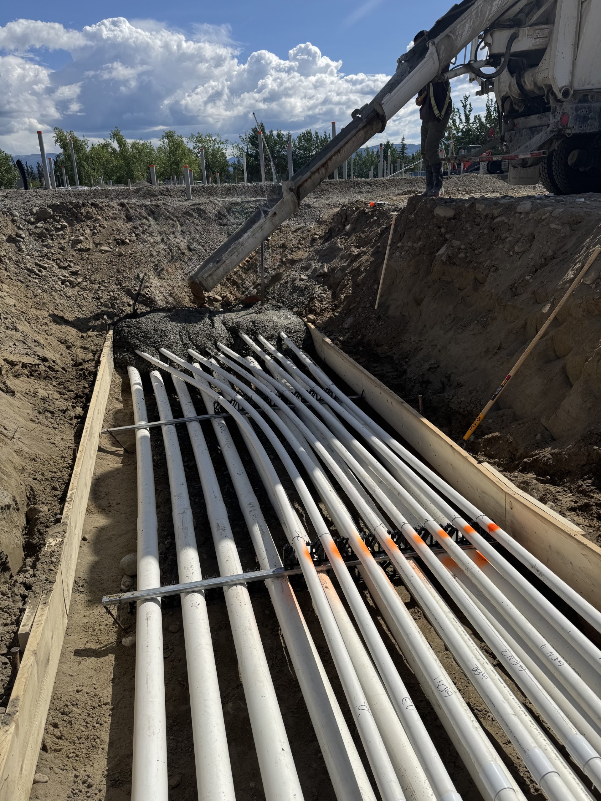 NuWave underground conduit duct bank installation