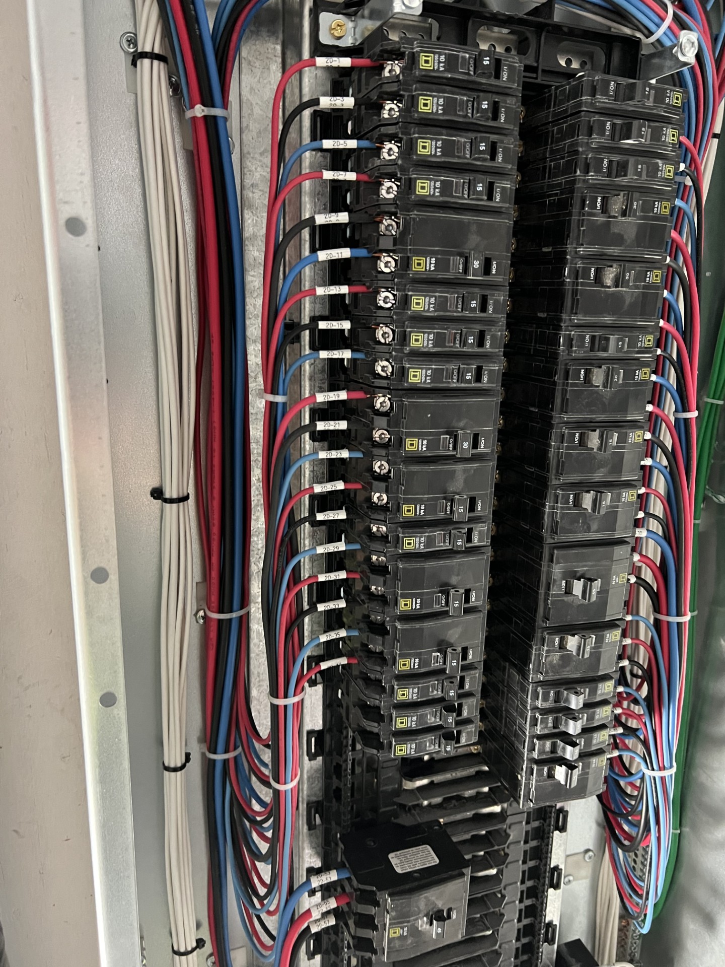 Commercial electrical panel installation